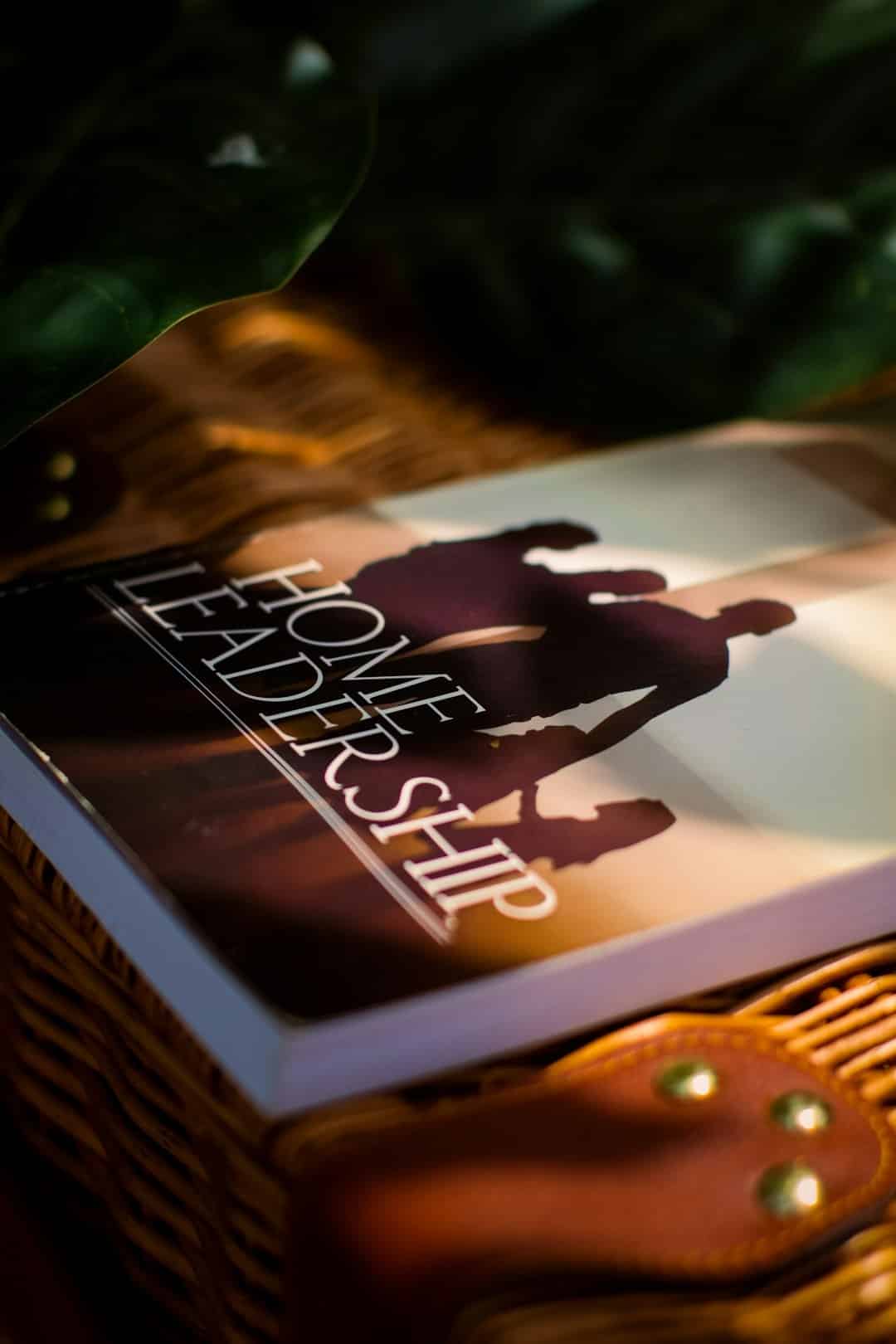 Book cover showing two people walking hand in hand at sunset, placed in a woven basket.